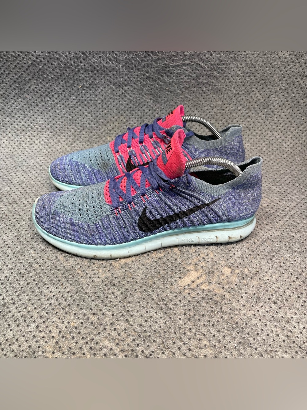 Nike Free RN Flyknit Multicolor Running Shoes Size 10.5 Women’s